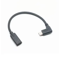 Codo USB-C 2.0 90 grados - Extensión de datos, macho a hembra