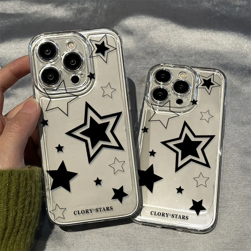 Funda de teléfono transparente con forma de estrella para iPhone 13, fundas de silicona para iPhone 11, 15 16 Pro Max 14 12 X Xs 13pro 16promax 16pro 15promax - imagen 5