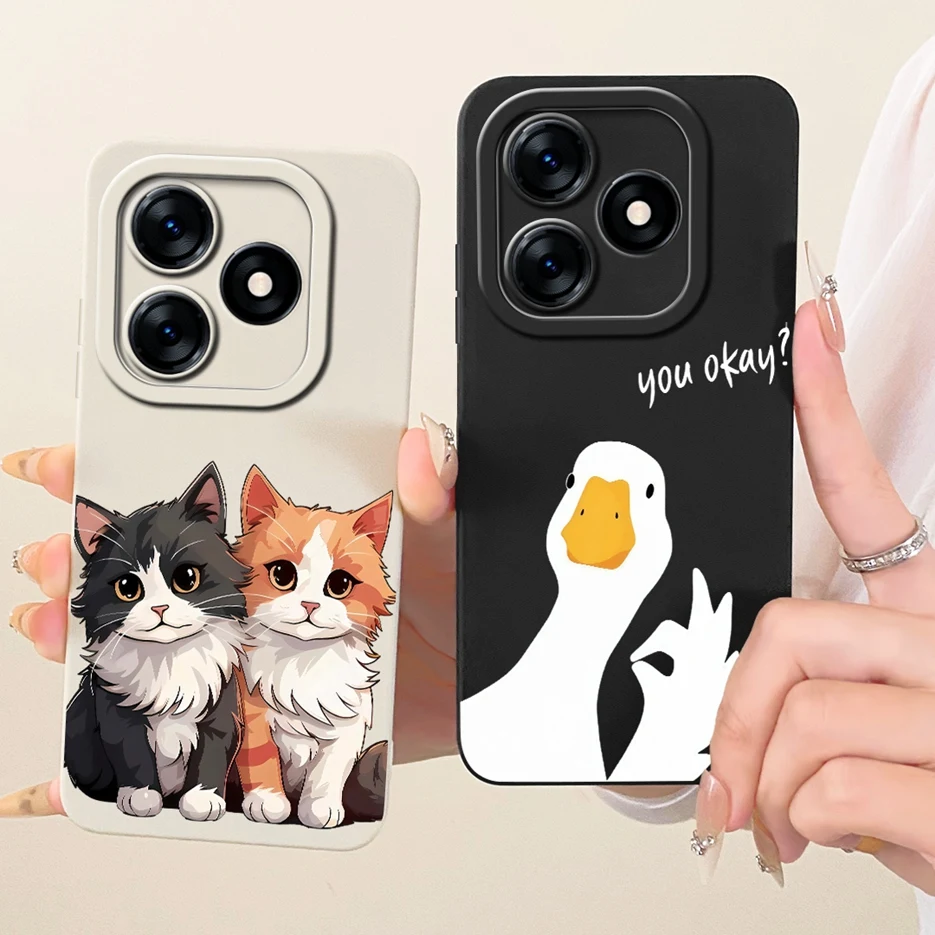Para Realme Note 50 funda Realme C51 C53 lindo conejo cubierta de dibujos animados suave TPU funda de teléfono para Realme C53 C 51 RealmeC51 Note50 Fundas - imagen 2