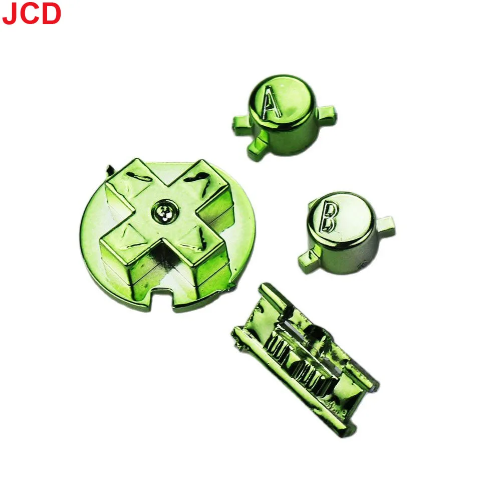 JCD 1 Juego para Game Boy carcasa de botón de galvanoplastia para juego GBC botón de repuesto d-pad A B Kit de botones Color DIY - imagen 4