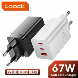 Cargador Toocki 67W USB-C – Carga Rápida iPhone 15/14/13 y MacBook
