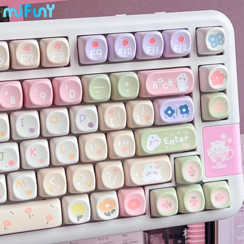 MiFunny-Tapa de tecla de perfil MOA/GMK67 Teclado mecánico para SOA, teclas personalizadas Kawaii - imagen 2