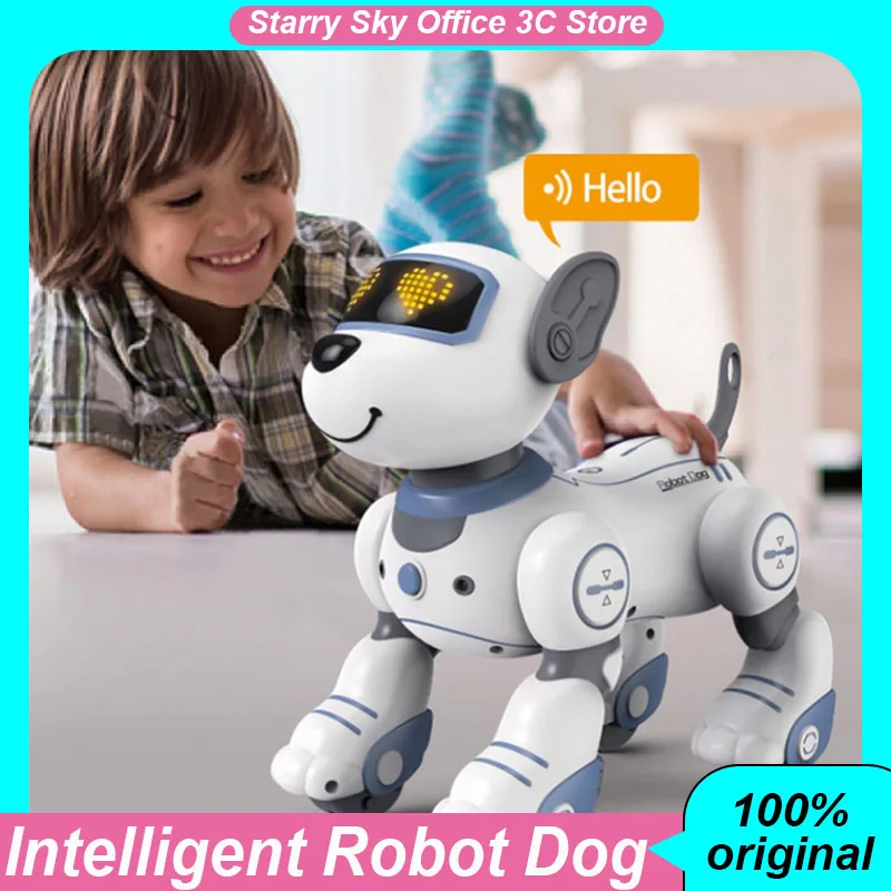 Robot inteligente con reconocimiento de voz para perros, Robot electrónico con Control remoto, cantar, baile, juguete mágico para mascotas, juguetes táctiles inteligentes para niños - imagen 2