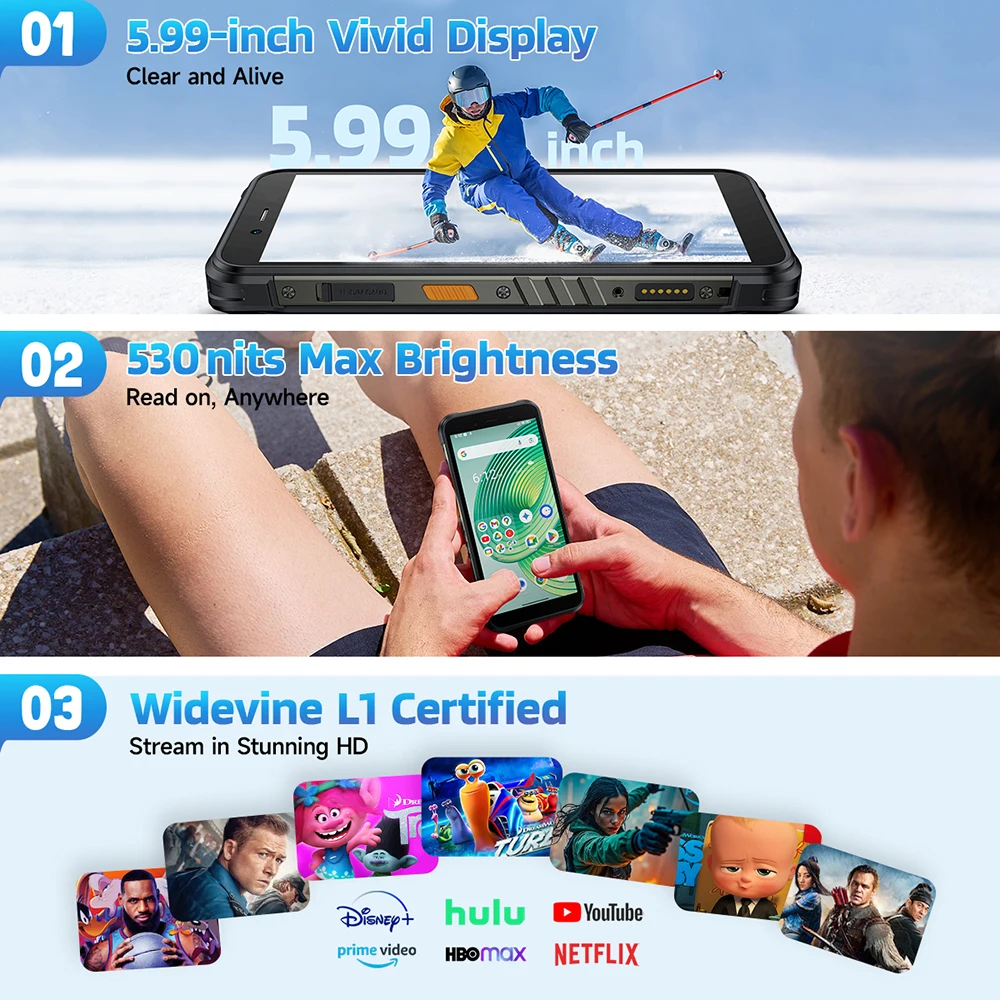 【2025 NUEVO】Teléfono robusto Ulefone RugKing 4G Android 15 Hasta 16 GB + 256 GB Smartphone impermeable 9600 mAh Cámara de 50 MP NFC Versión global - imagen 4