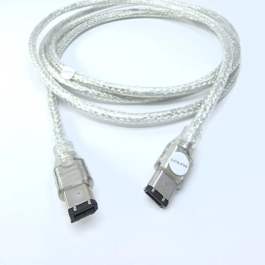 1394 Cable de extensión de datos Firewire de 6 pines a 6p de 1,8 m para cable de datos DV Cable de adquisición de computadora de vídeo - imagen 2