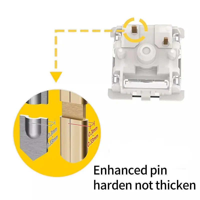GATERON G Pro 3,0 interruptor de teclado Pro3.0 accesorios de teclado mecánico amarillo marrón plata interruptor para teclado prelubrado - imagen 2