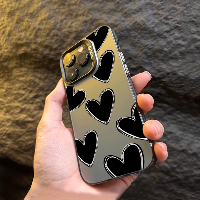 Funda de teléfono de lujo con forma de corazón de amor para OPPO Reno 6 6Pro 7 7Pro 7Z 8T 10 11 11F 12 12F Pro Plus 5G, funda trasera mate a prueba de golpes - imagen 2