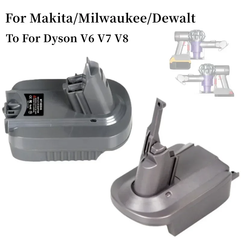 Convertir a la herramienta de aspiradora Dyson V6 V7 V8, utiliza adaptador de batería para batería de litio Makita/Dewalt/Milwaukee de 18V - imagen 3