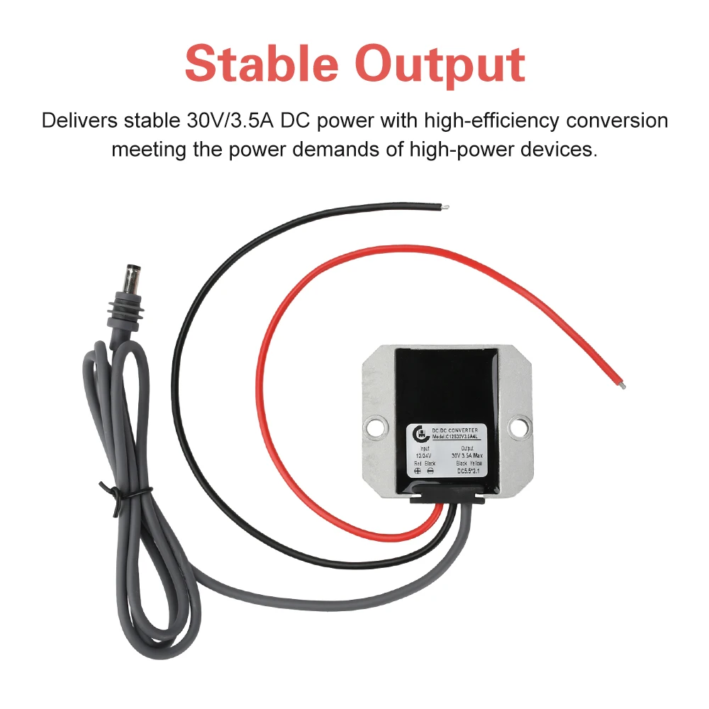 Módulo elevador de refuerzo de 12V 24V DC 9-28V a DC 30V 3.5A adaptador convertidor de refuerzo de Cable de alimentación de aumento para Mini herramienta eléctrica - imagen 2