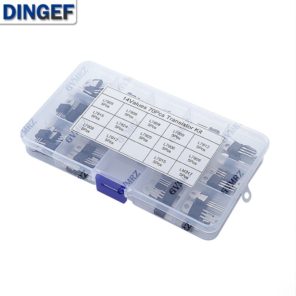 14 valores 70 Uds regulador de voltaje TO-220 cada uno KIT de 5 uds L7805 L7806 L7808 L7809 L7812 L7815 L7912 LM317 - imagen 5