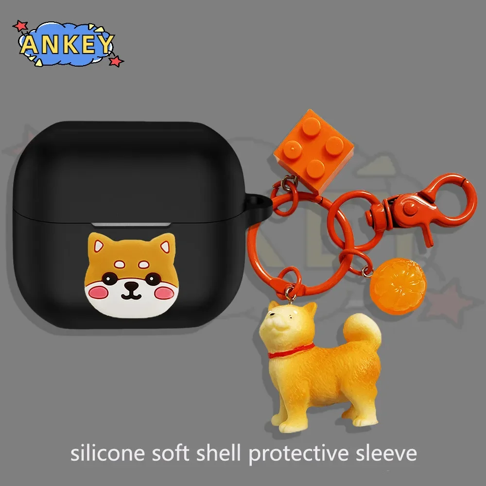 Funda de silicona para Apple Airpods 4, carcasa protectora suave con colgante para auriculares, monstruo de dibujos animados - imagen 4