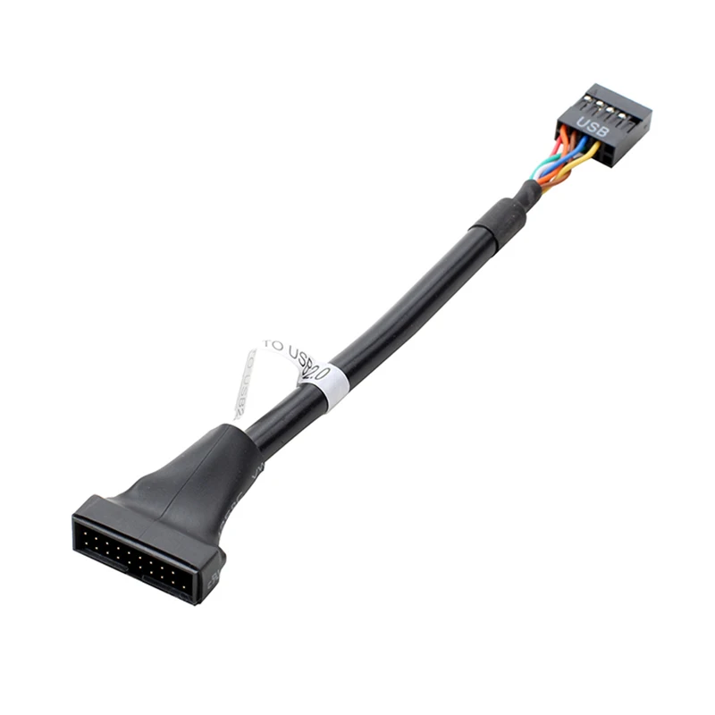 Nuevo convertidor de Cable USB 3,0 a 2,0, cabezal de placa base USB, placa base USB3.0 de 20 pines a USB2.0, conector de 9 pines, puente de Cable de extensión - imagen 4