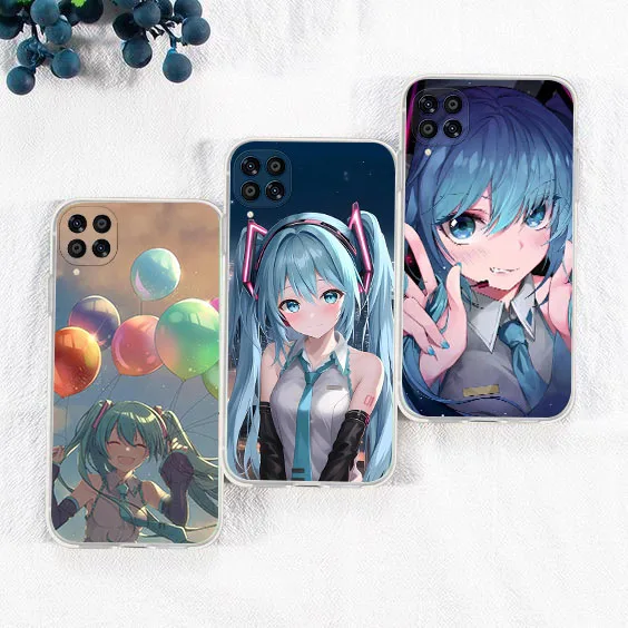 BD-32 Hatsune Mikus funda transparente para Samsung A05 M02S M53 A22S M31 M33 A05S A42 A70S A06 A04 - imagen 3
