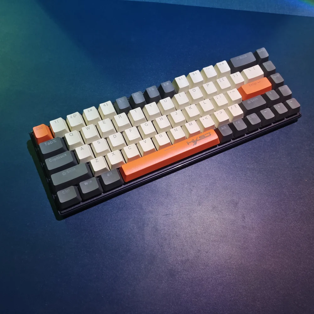 HXSJ-mini teclado mecánico portátil compacto K88, teclado con cable para juegos, interruptor azul, colorido, 68 teclas, nuevo diseño - imagen 2
