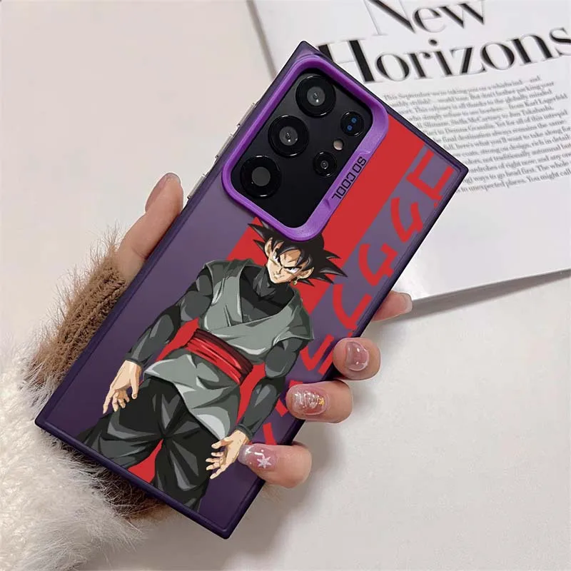 Funda de anime japonés d-dragon Ball Son Goku para Samsung Galaxy S25 S24 S23 S22 S21 Ultra Plus, funda plateada colorida para teléfono - imagen 5
