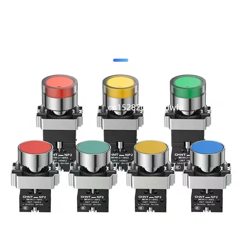 Chint-botón plano de cabeza de hongo NP2, botón Xb2, botón de arranque de parada de emergencia, botón de autoreinicio Ba31, botón de Autobloqueo con luz - imagen 3