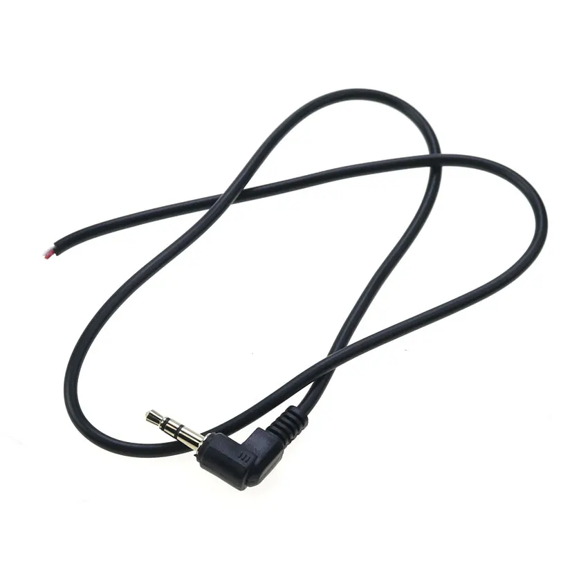 Cltgxdd-auriculares estéreo de 3 polos de 3,5mm, enchufe macho con Cable de 90 grados, adaptador de conector de Audio negro, longitud: 50/95cm, necesita soldar - imagen 5