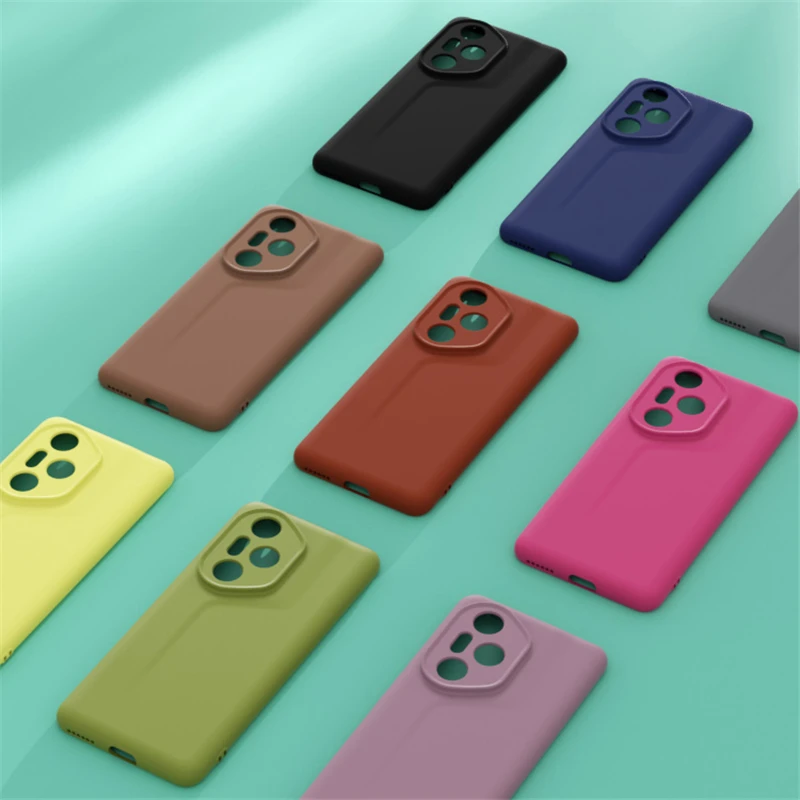 Funda de silicona líquida para Magsafe, funda de Color sólido con carga inalámbrica magnética a prueba de golpes para Huawei Honor 300 200 Pro 90 70 50