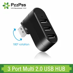 PzzPss Hub USB-C 3 Puertos Giratorio Alta Velocidad
