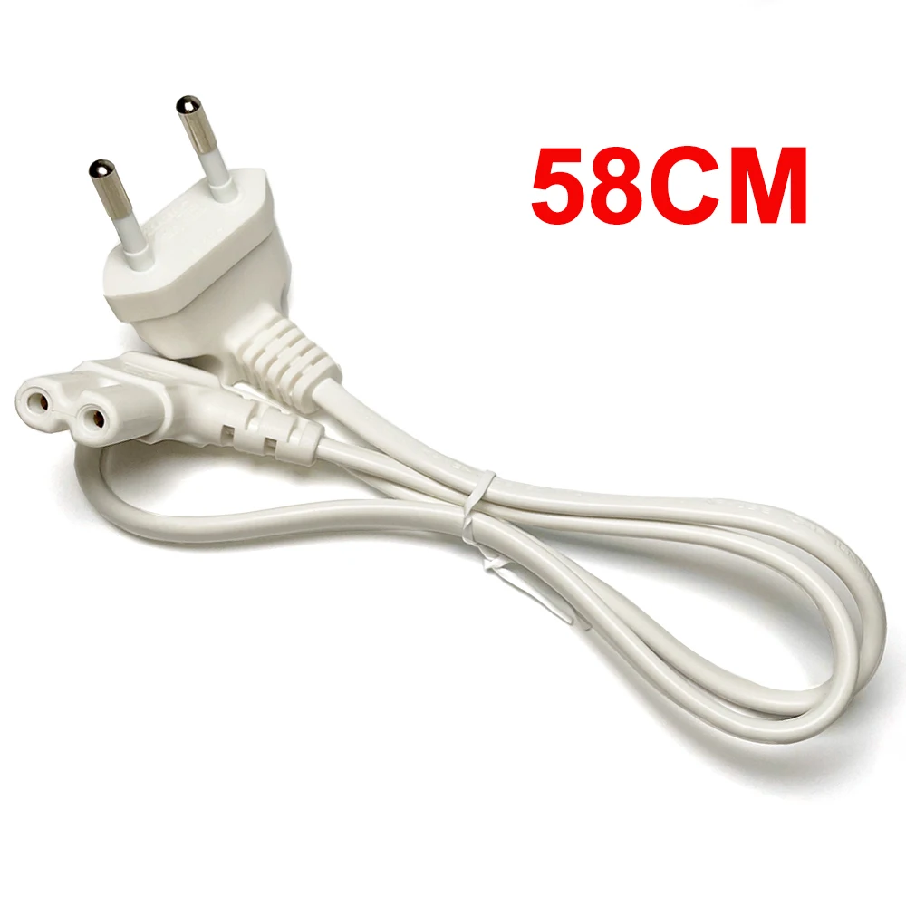 1 Uds. Cable de alimentación de CA de ángulo de 90 grados para Samsung Philips Sony LED TV EU Schuko CEE7/16 a IEC C7 Cable adaptador de cable de alimentación Cable VDE - imagen 3