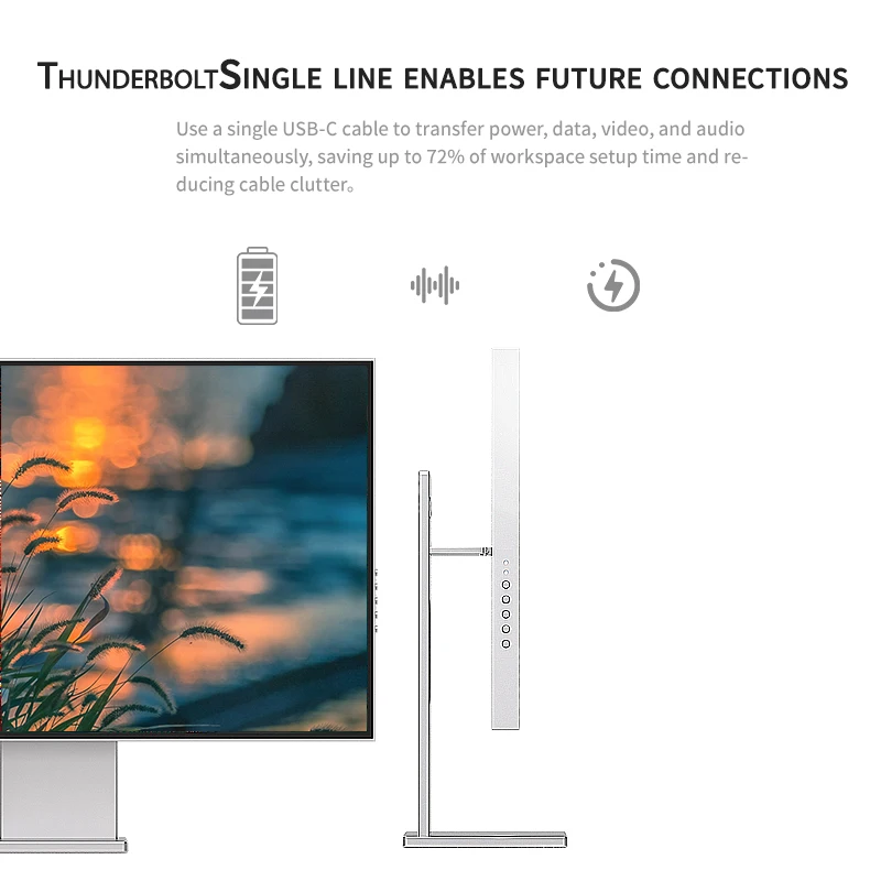 Monitor LCD IPS NANO NEGRO de 32 pulgadas 1ms HDR600 4K 16:9 3840X2160 CON SOPORTE ESTABLE Pantalla en color verdadero P3 - imagen 5