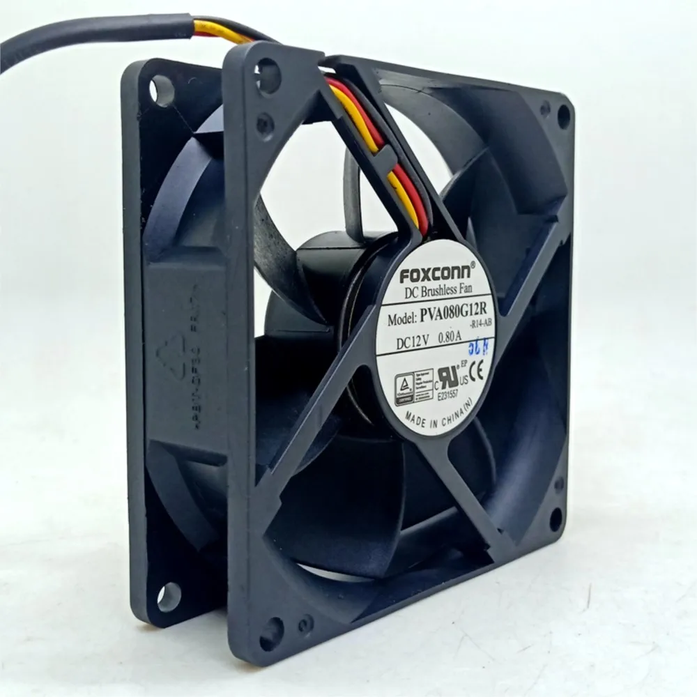 Ventilador Refrigeración Coche 12V 80mm Dual Ball Alta Velocidad