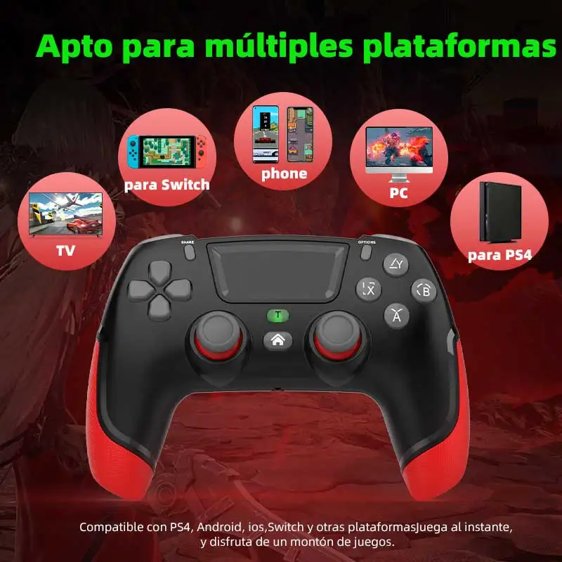 Mando inalámbrico para P4, controlador de juego compatible con Bluetooth para P4/P4 Slim/P4 Pro, disparadores lineales, botones Macro - imagen 3