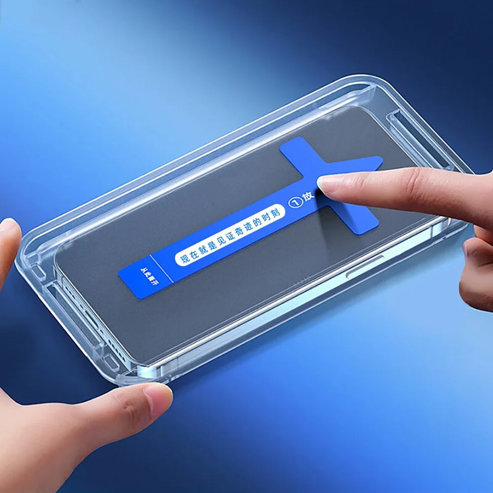 Protector de pantalla antiespía para iPhone 17 Air 16 15 14 13 12 11 Pro Max 7 8 Plus XS X, vidrio de privacidad, instalación sin polvo, 3 uds. - imagen 5