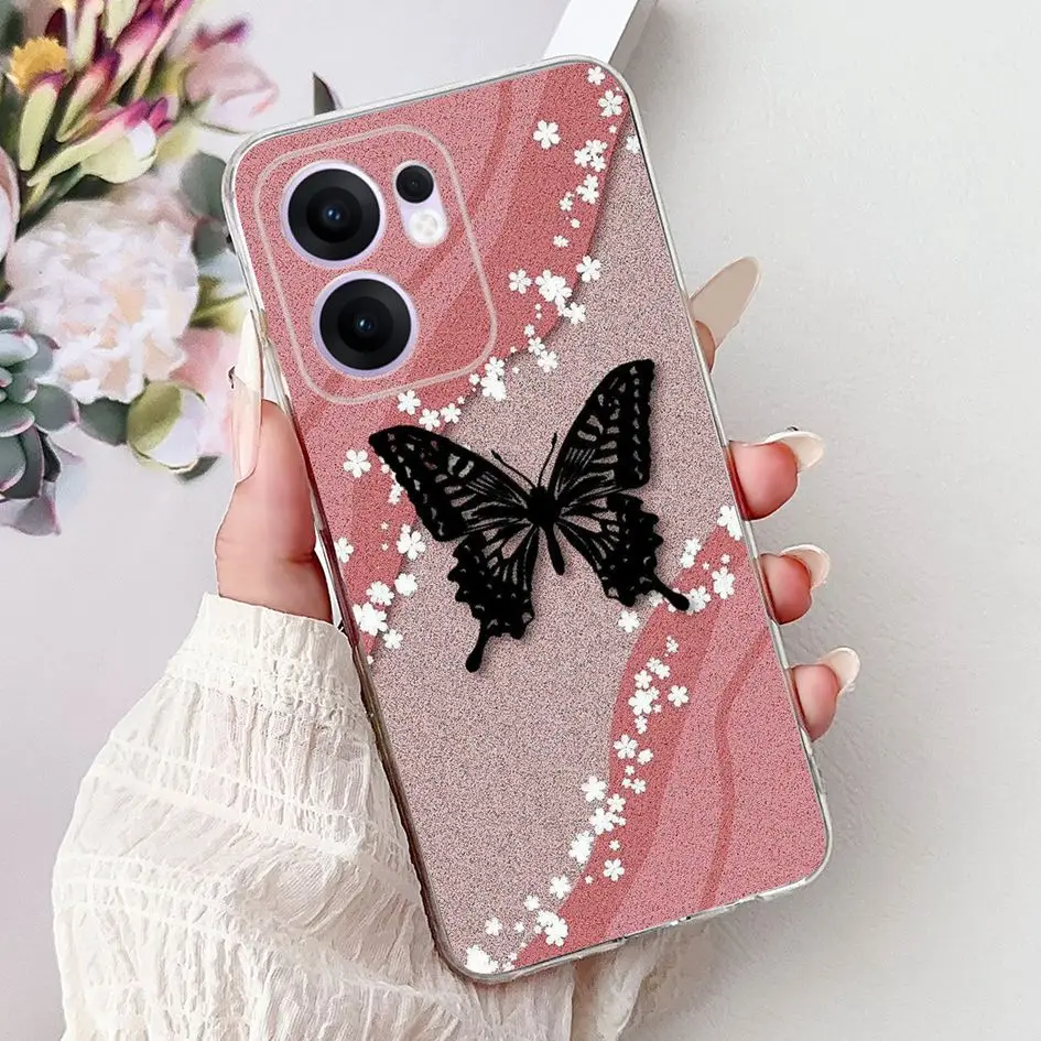 Para OPPO Reno13 F 5G 2025 funda CPH2699 funda Popular mariposa flor funda de teléfono de silicona suave para OPPO Reno 13F 4G Reno13F Capa - imagen 5