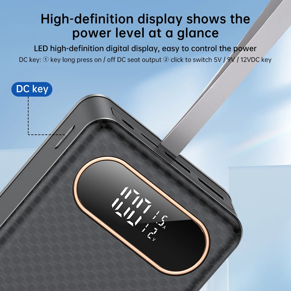 Caja del banco de energía de la batería 22,5 W 18650 batería de punta plana 21*18650 sin soldadura Kit de energía móvil salida CC Kit de luces de Camping - imagen 3