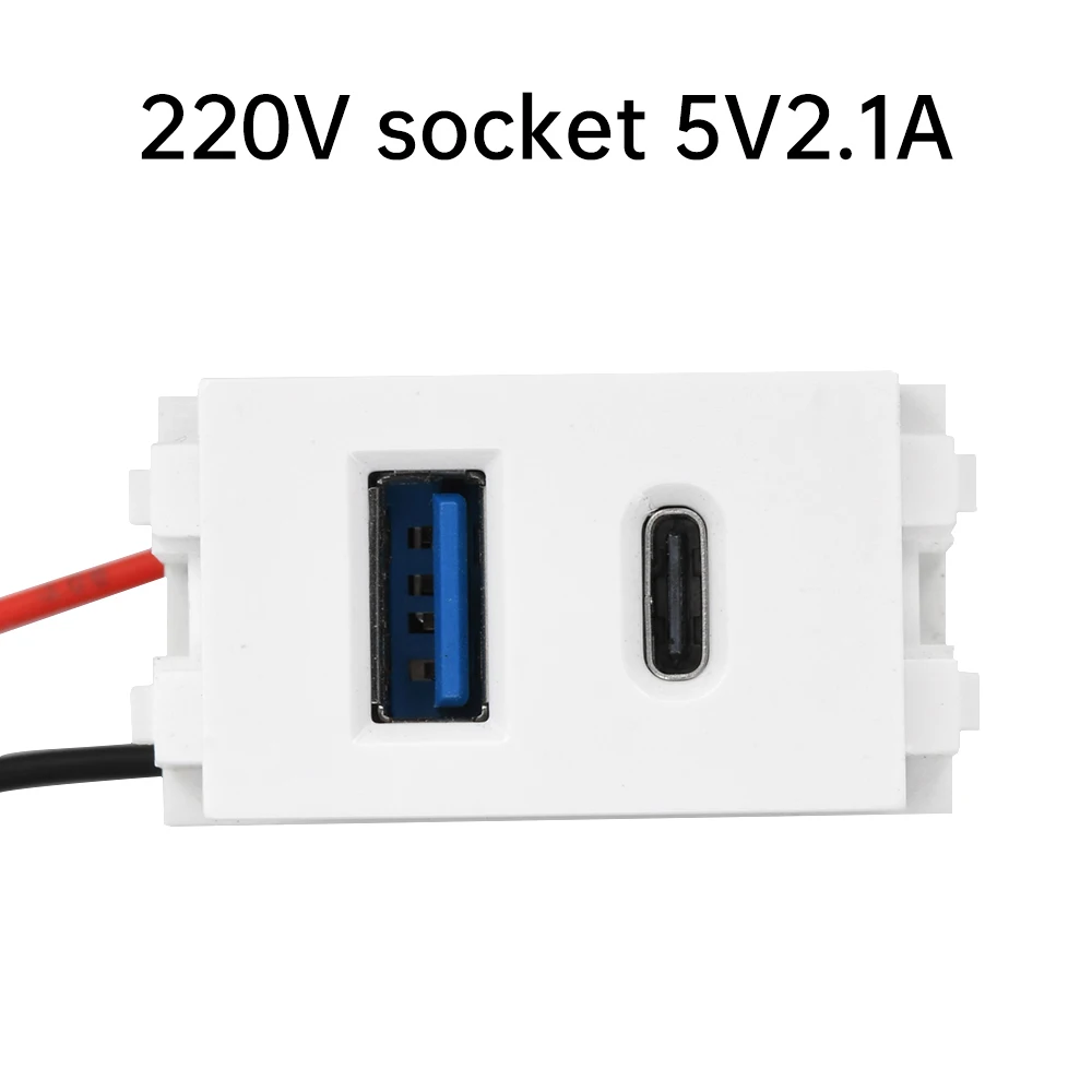 Módulo de alimentación USB 5V2.1A tipo 128 enchufe de 220V puerto Dual USB + módulo de enchufe de carga tipo C módulos de fuente de alimentación conmutada - imagen 4