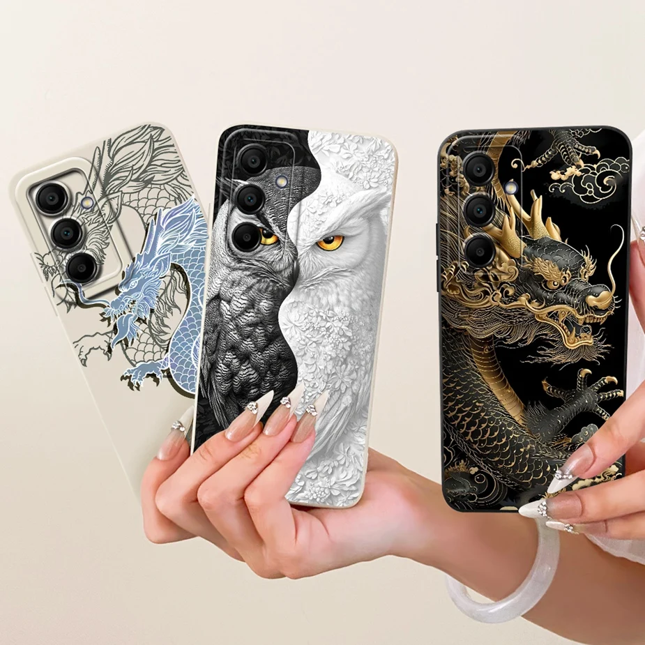 Para Samsung Galaxy A15 A25 A35 A55 5G funda de lujo flores caramelo pintado funda de teléfono para Samsung A15 A 25 35 Galaxy A55 carcasa suave - imagen 4