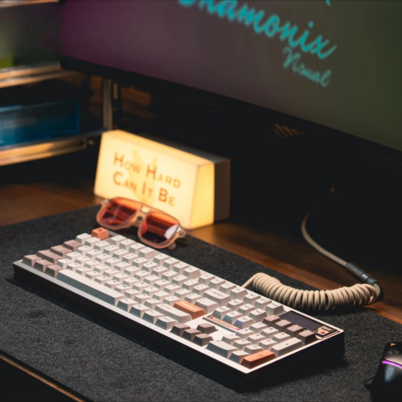 Teclado mecánico multimodo DP104, personalizado, RGB, intercambiable en caliente, HiFi, CNC, junta de aluminio, ergonómico, teclado de oficina para juegos, regalo - imagen 4