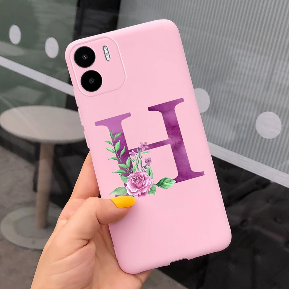Funda de silicona suave a prueba de golpes para Xiaomi Redmi A1 Plus A1 +, carcasa de lujo con letras, parachoques - imagen 3