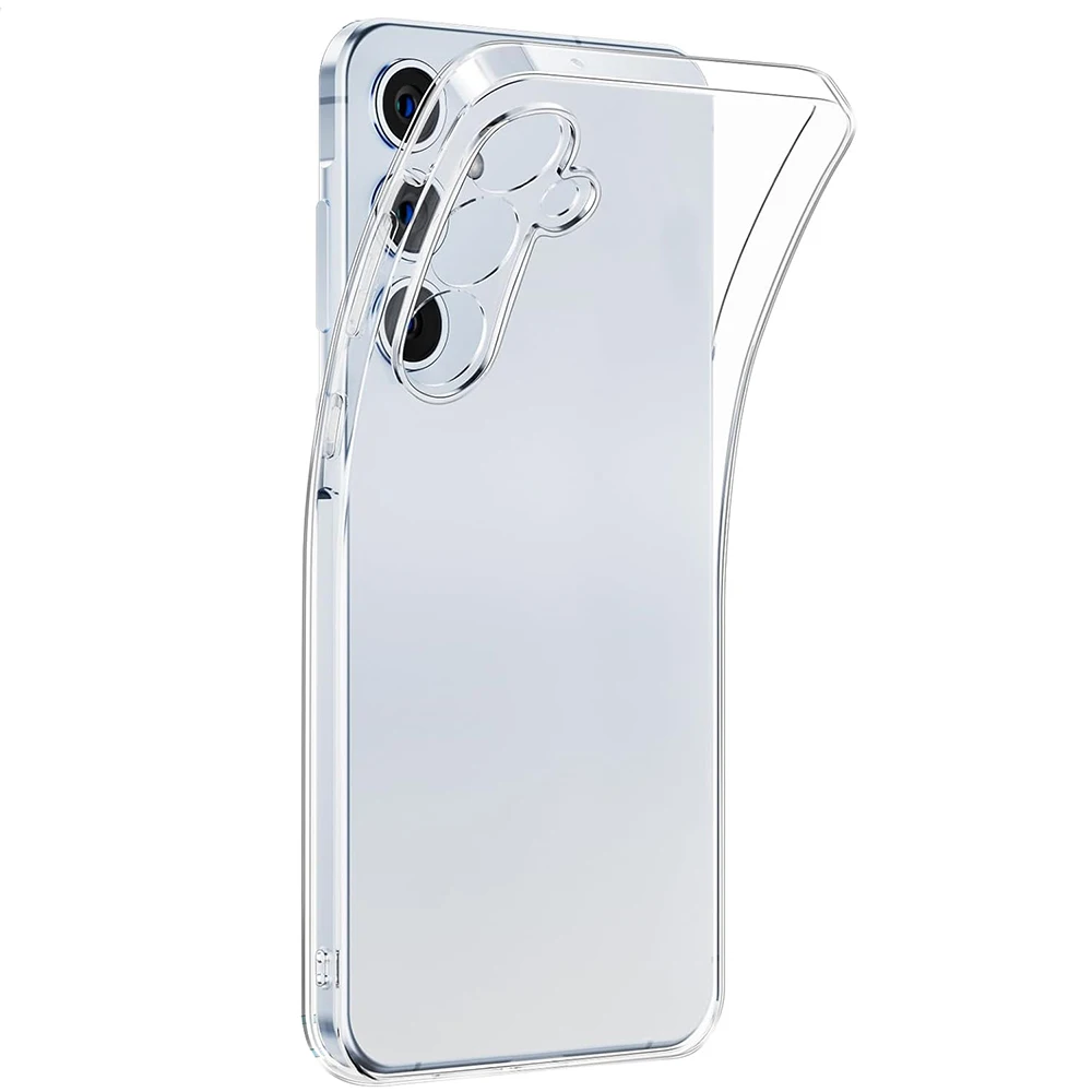 Funda suave de silicona ultrafina para Samsung Galaxy S25 S24 S23 S22 S21 S20 FE Plus, Funda transparente Ultra transparente A17 A07 5G
