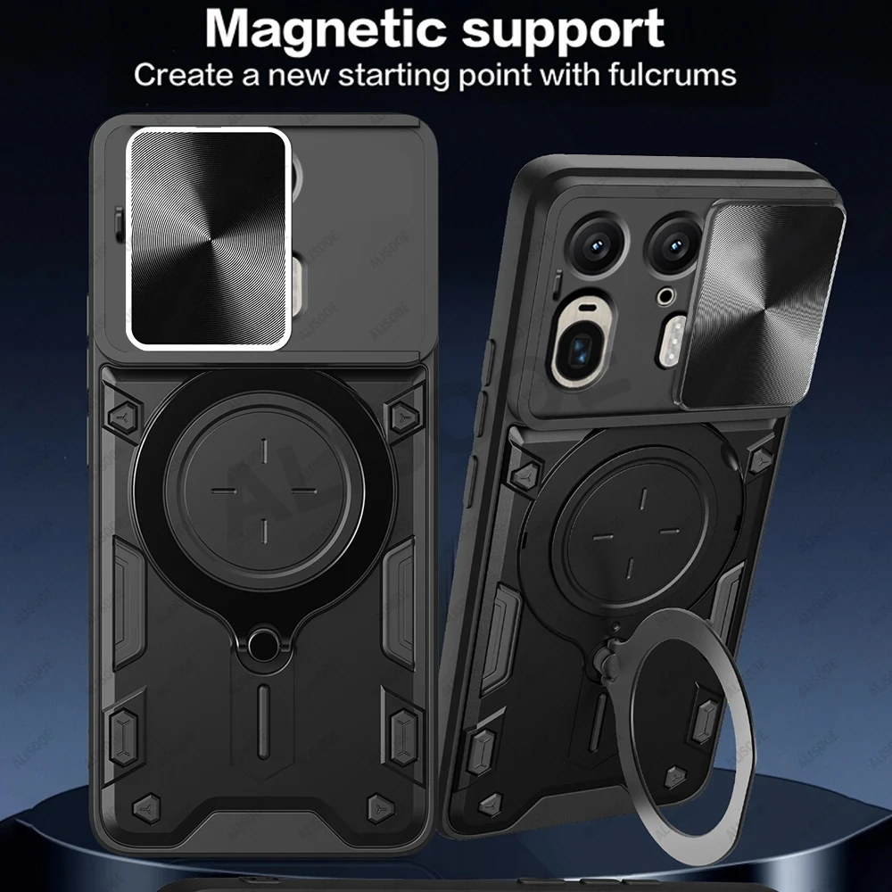 Para Motorola Edge 50 Ultra funda deslizante cámara anillo soporte cubierta para Motorola Moto Edge 50 Ultra Capa soporte a prueba de golpes Armor Funda - imagen 2