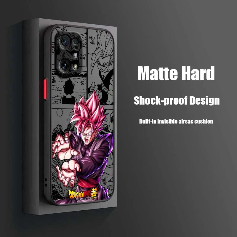 D-Dragon Ball Son Goku Manga funda para OPPO A96 A78 A74 A72 A58 A53 Reno 10 8 7 6 Lite 5G funda de teléfono translúcida esmerilada - imagen 3