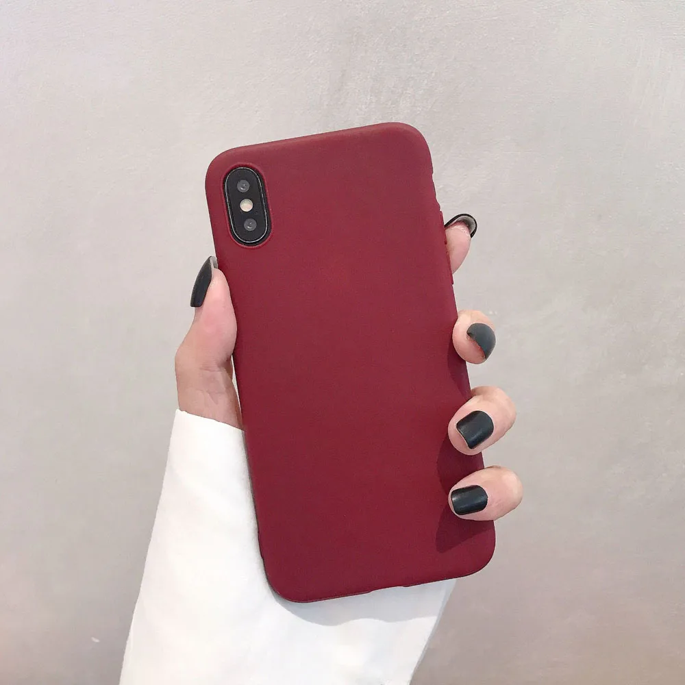 Funda de teléfono de silicona mate a prueba de golpes para iPhone Xs Max XR XS X S, parachoques de silicona de lujo, funda suave de TPU - imagen 3