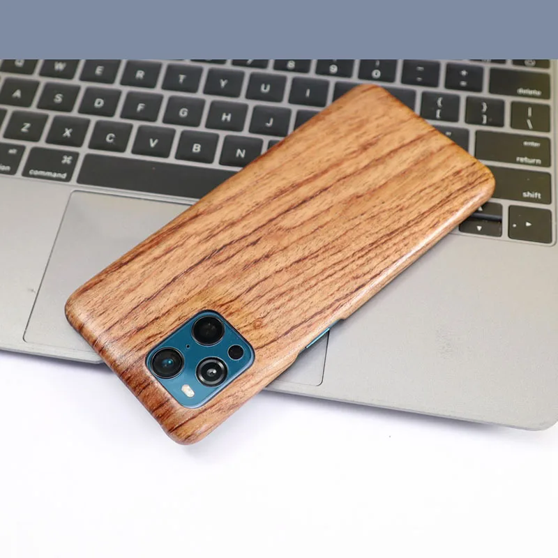 Madera genuina para Oppo Find X5 Pro X3 Pro funda palisandro negro albaricoque madera de nogal Kevlar funda protectora para Oppo X3 X3Pro X5Pro - imagen 5