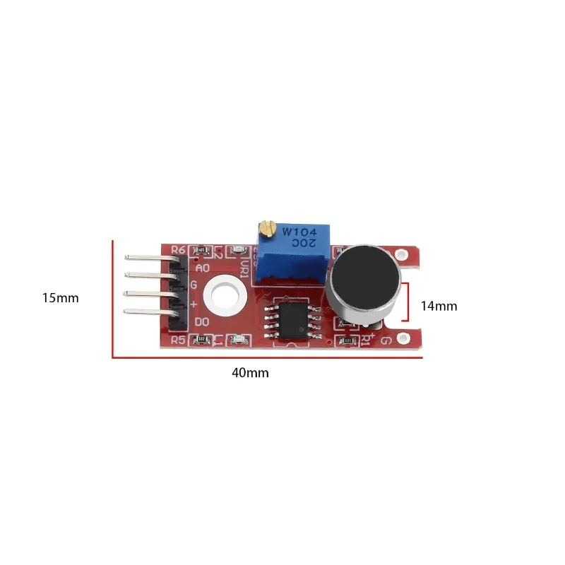 5-10 Uds KY-037 módulo de detección de sonido de alta sensibilidad DC 4-6V LM393 módulo de detección de Sensor de micrófono para arduino AVR PIC - imagen 4
