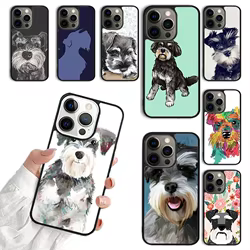 Funda de teléfono Schnauzer Puppy Dog Art para iPhone 17 Air 16 15 14 12 13 PLUS 11 PRO MAX Fundas traseras coque