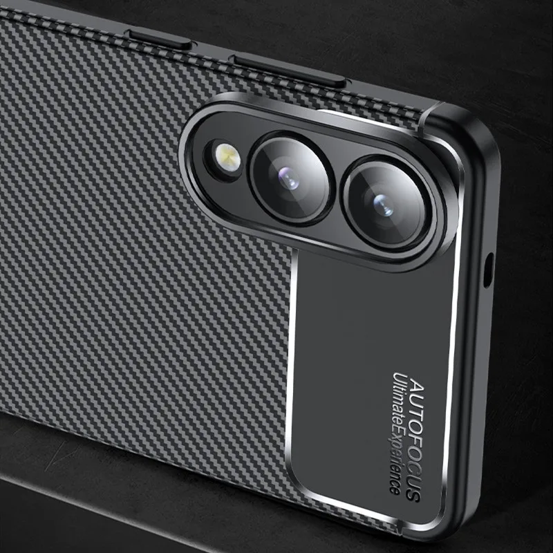 Para Samsung Galaxy S25 Edge 5G funda para Samsung Galaxy S25 Edge cubierta de fibra de carbono a prueba de golpes parachoques protector de silicona - imagen 5