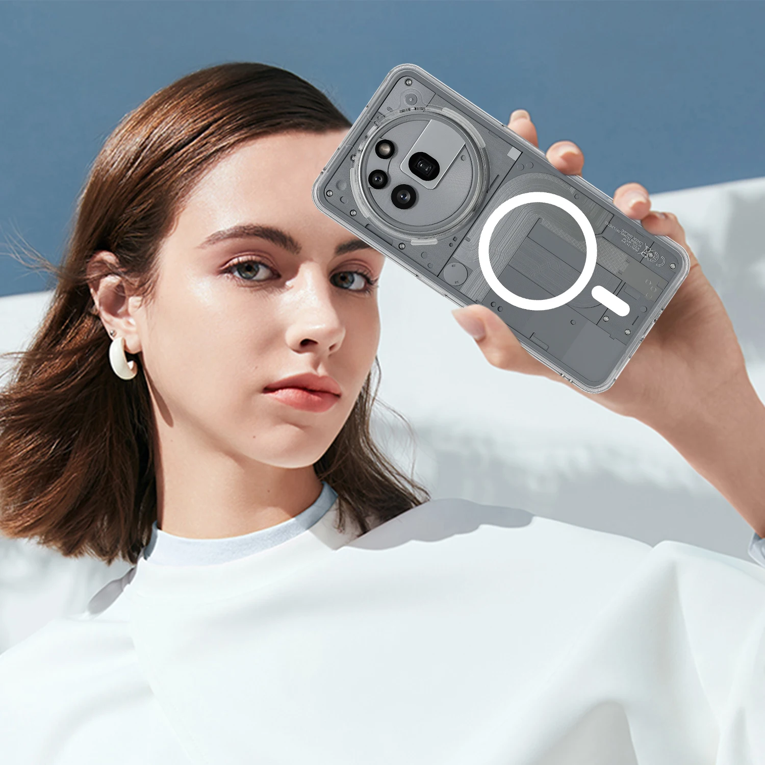 Funda para nada teléfono 3A Pro Magsafe magnético TPU acrílico transparente todo envolvente cubierta a prueba de arañazos para nada teléfono 3 A Pro - imagen 2