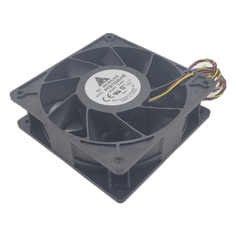 Ventilador de refrigeración del servidor delta PFB1224UHE 24V 2.4a 12038 12cm, gran volumen de aire, nuevo - imagen 2