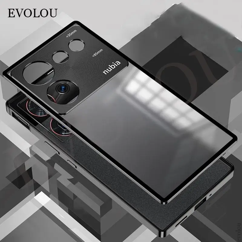 Funda de teléfono a prueba de golpes para ZTE Nubia Z60 Ultra NubiaZ60 Ultra 5G, marco de Metal de aleación de aluminio, parachoques + funda trasera de vidrio templado - imagen 3