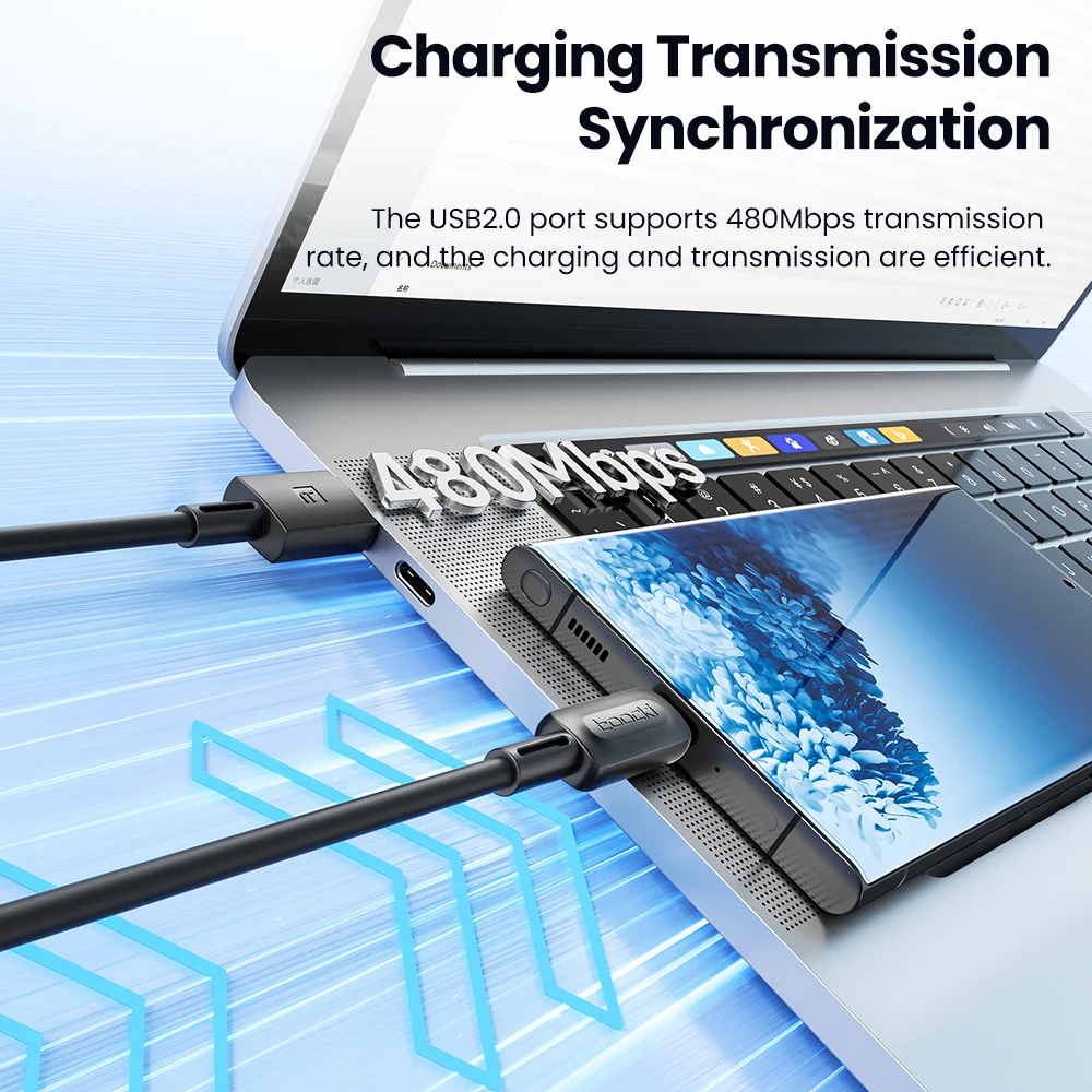 Toocki-Cable USB tipo C de carga rápida, Cable de datos tipo C para Xiaomi, Huawei, Redmi, Samsung, 3,0 - imagen 3
