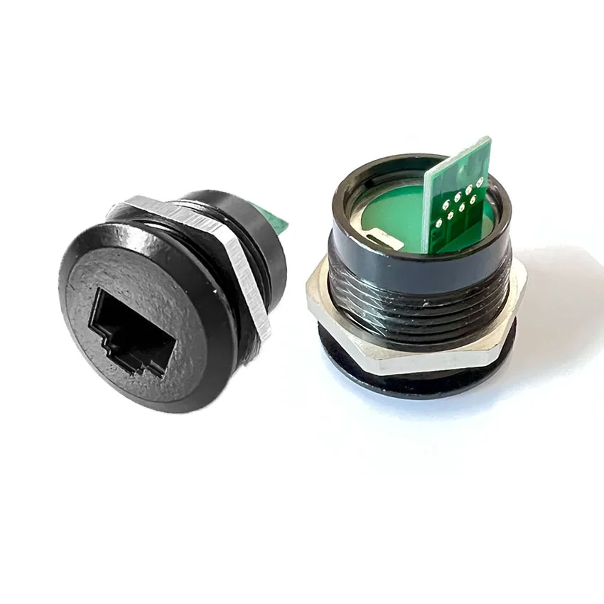 Cable Ethernet Industrial M24 RJ45, conector CAT6 CAT6A, adaptador de montaje en Panel para Monitor de señal LED, Red de ordenador portátil, telecomunicaciones, 1 unidad - imagen 2