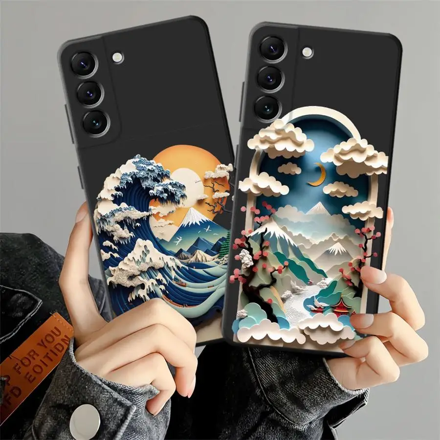 Funda con suspensión de cielo de verano para Honor Magic5Lite X9a 90 X7 70 X5b 8X X8 X6 200 400 Lite, funda negra suave para teléfono