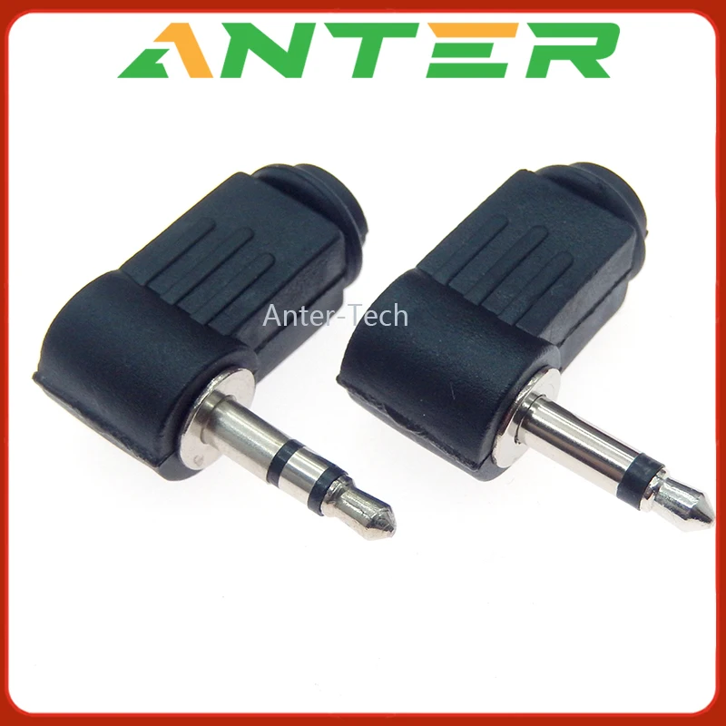 4 Uds 3,5mm 2 polos 3 polos Audio Mono estéreo macho Jack enchufes de ángulo recto para auriculares de teléfono