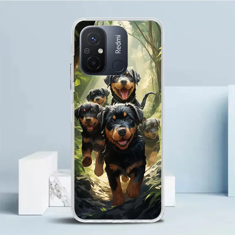 Funda de teléfono con llamada de silicona Rottweiler Dog Rottie para Xiaomi Redmi 12 12C 13 13C 14C 10 10A 10C 9 9A 9C 9T 8 8A 7 7A 6 6A K70 K60 K2 - imagen 5